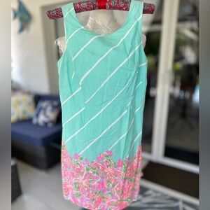 Lilly Pulitzer Mint and Pink Floral Mini Dress